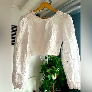 Zara Crop Top, Tie-Up Back (M)